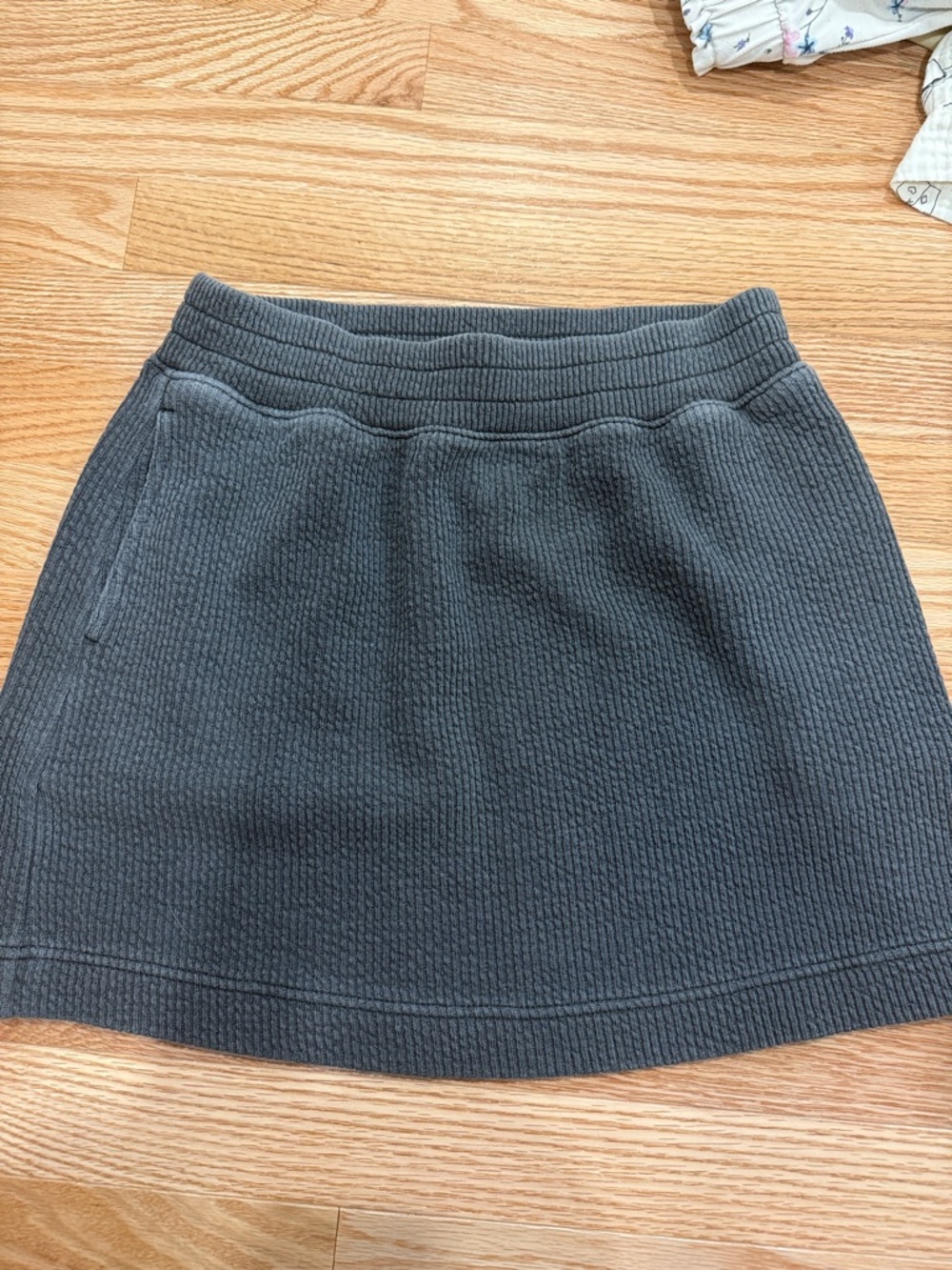 Aerie Charcoal Waffle Knit mini skirt